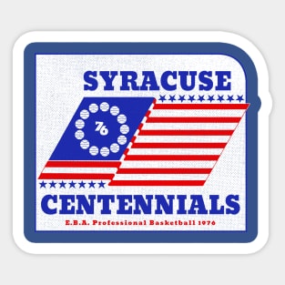 Defunct Syracuse Centennials EBA Basketball 1976 Sticker